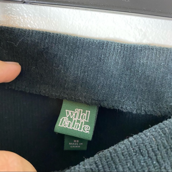 E NWT Wild Fable Black Velour Bodycon Mini Skirt - Picture 4 of 5